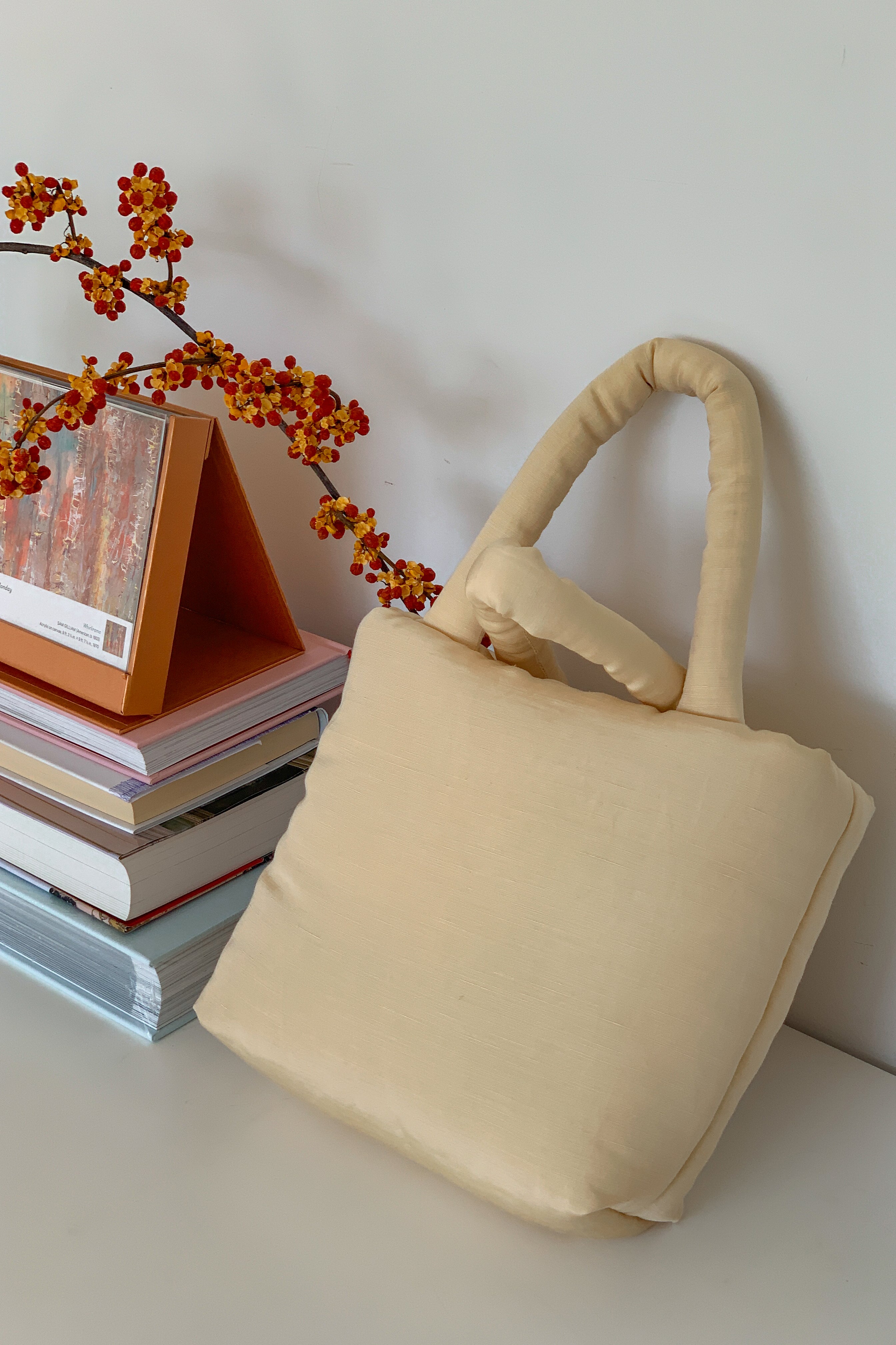 Yellow Cream Puff Bag