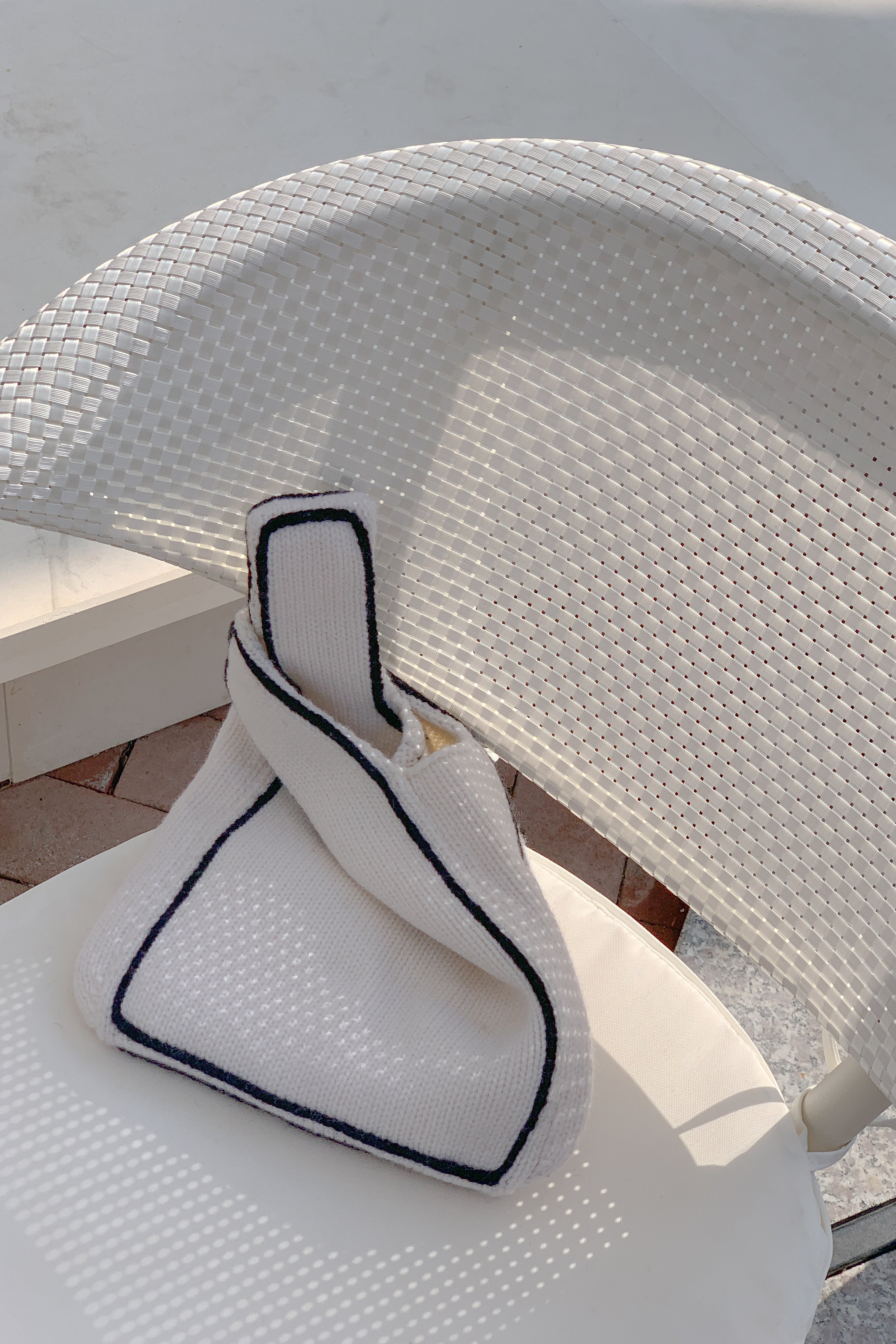 White Wool Handbag