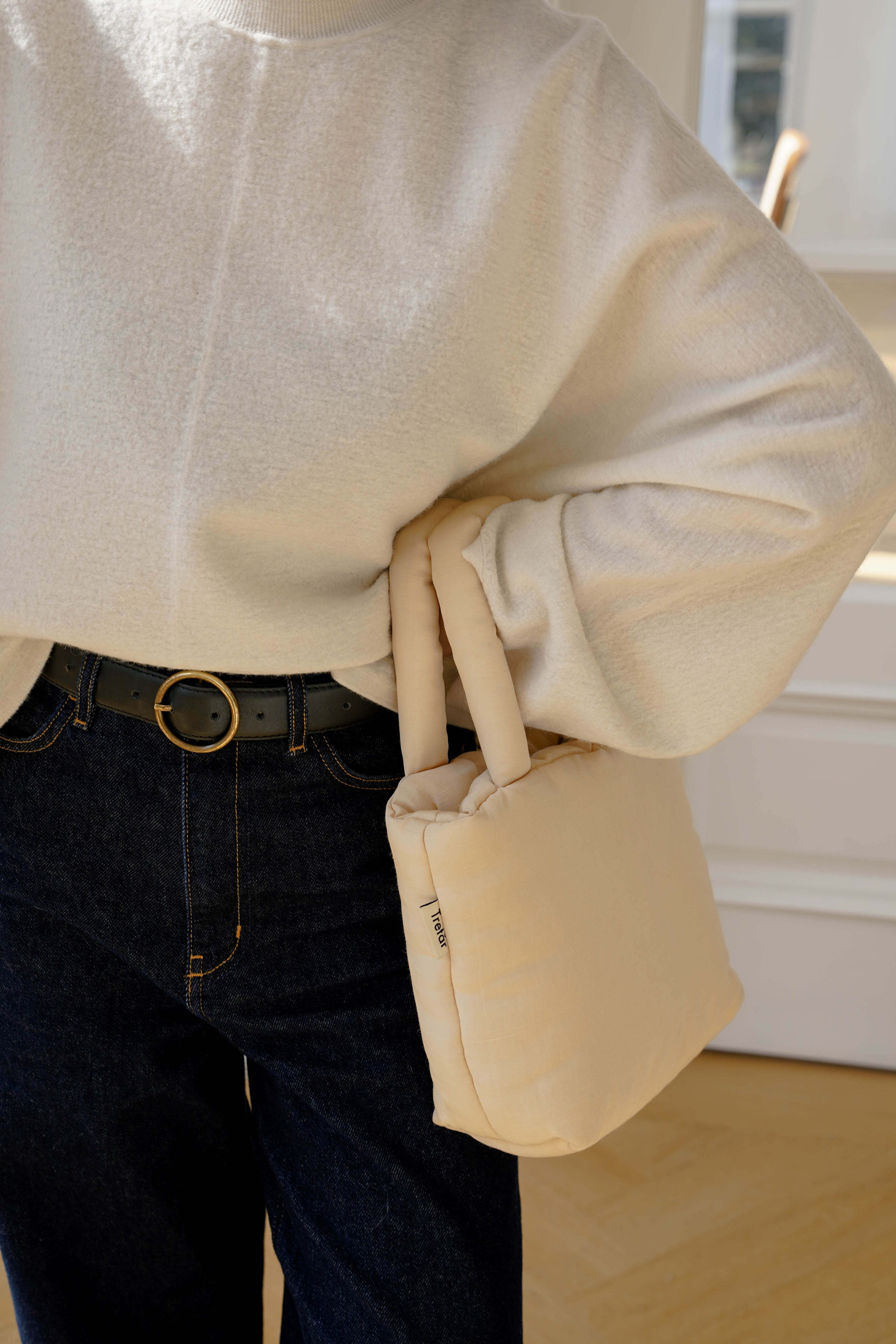 Yellow Cream Puff Bag