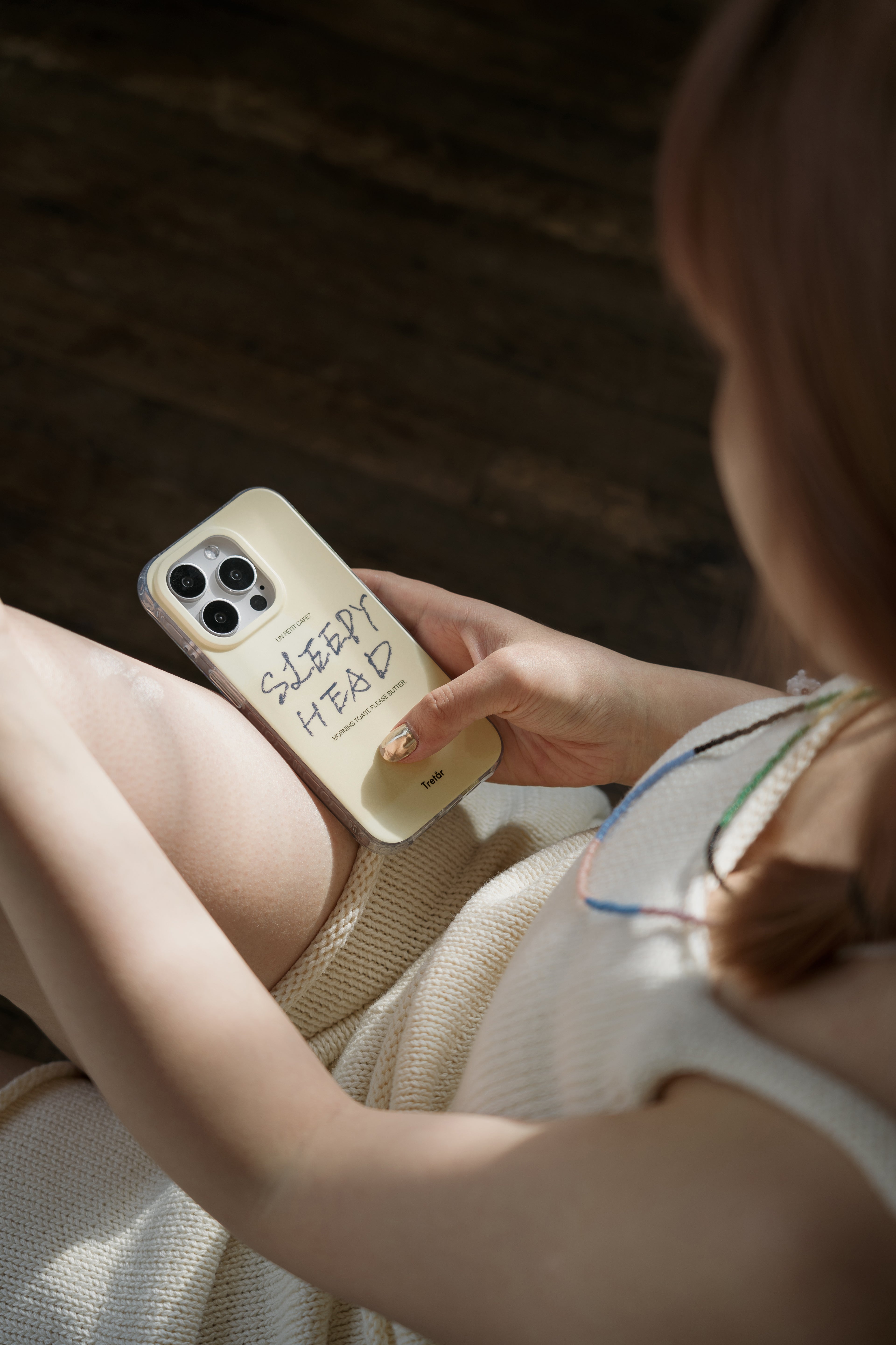 Beige Sleepy Head Magnetic Phone Case
