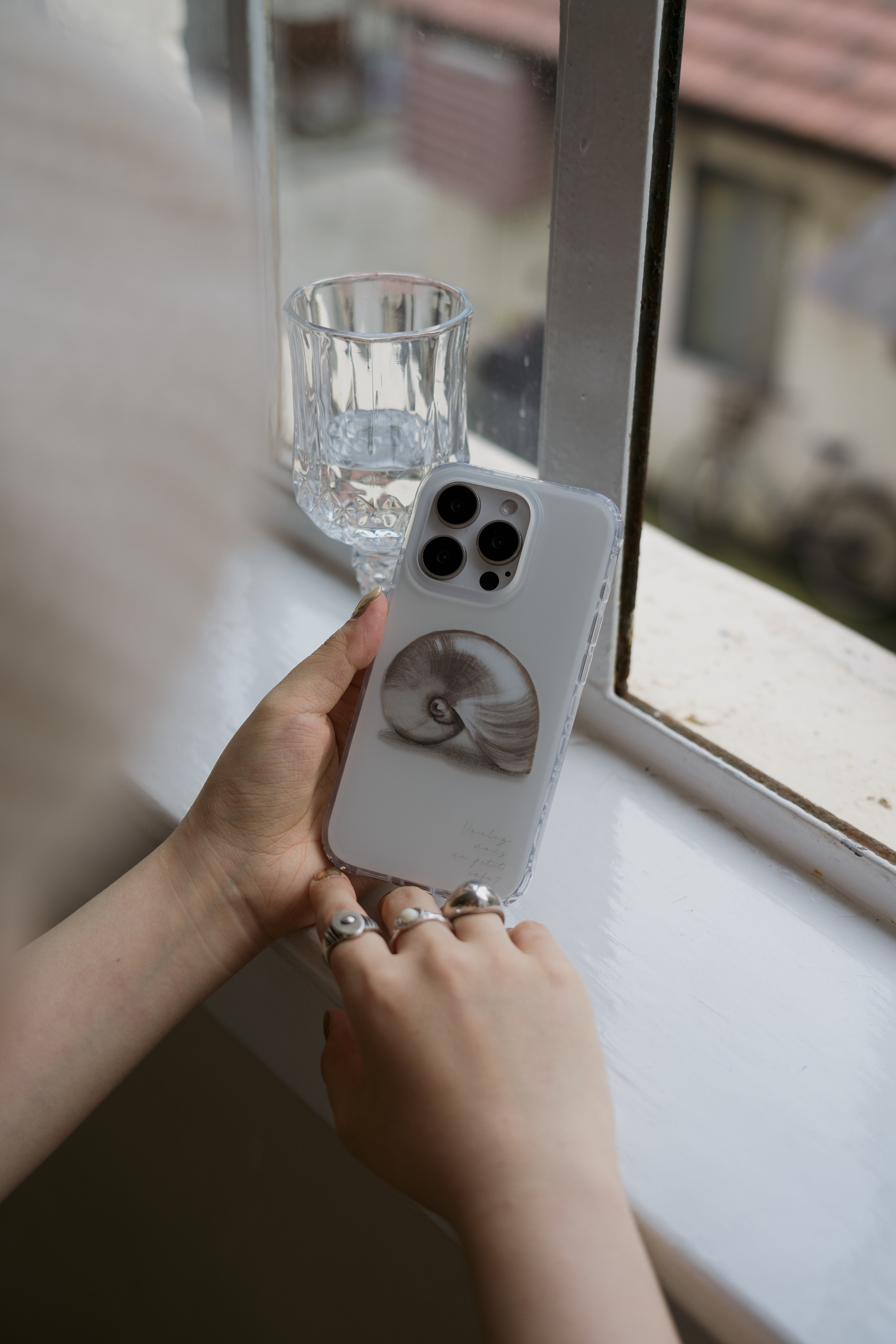 Silver Shell Phone Case