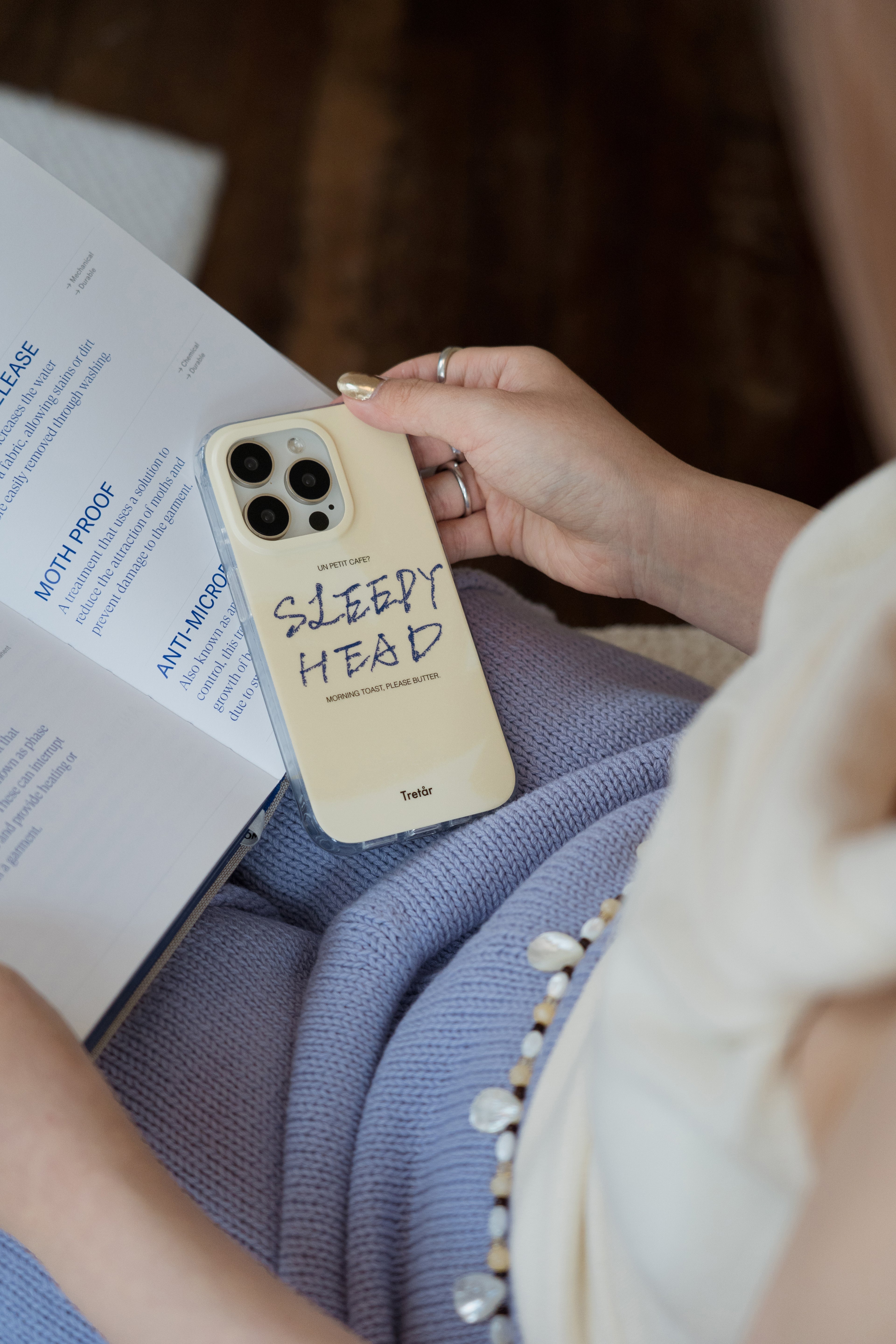 Beige Sleepy Head Magnetic Phone Case