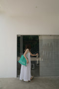 Green Embroidered Shoulder Bag