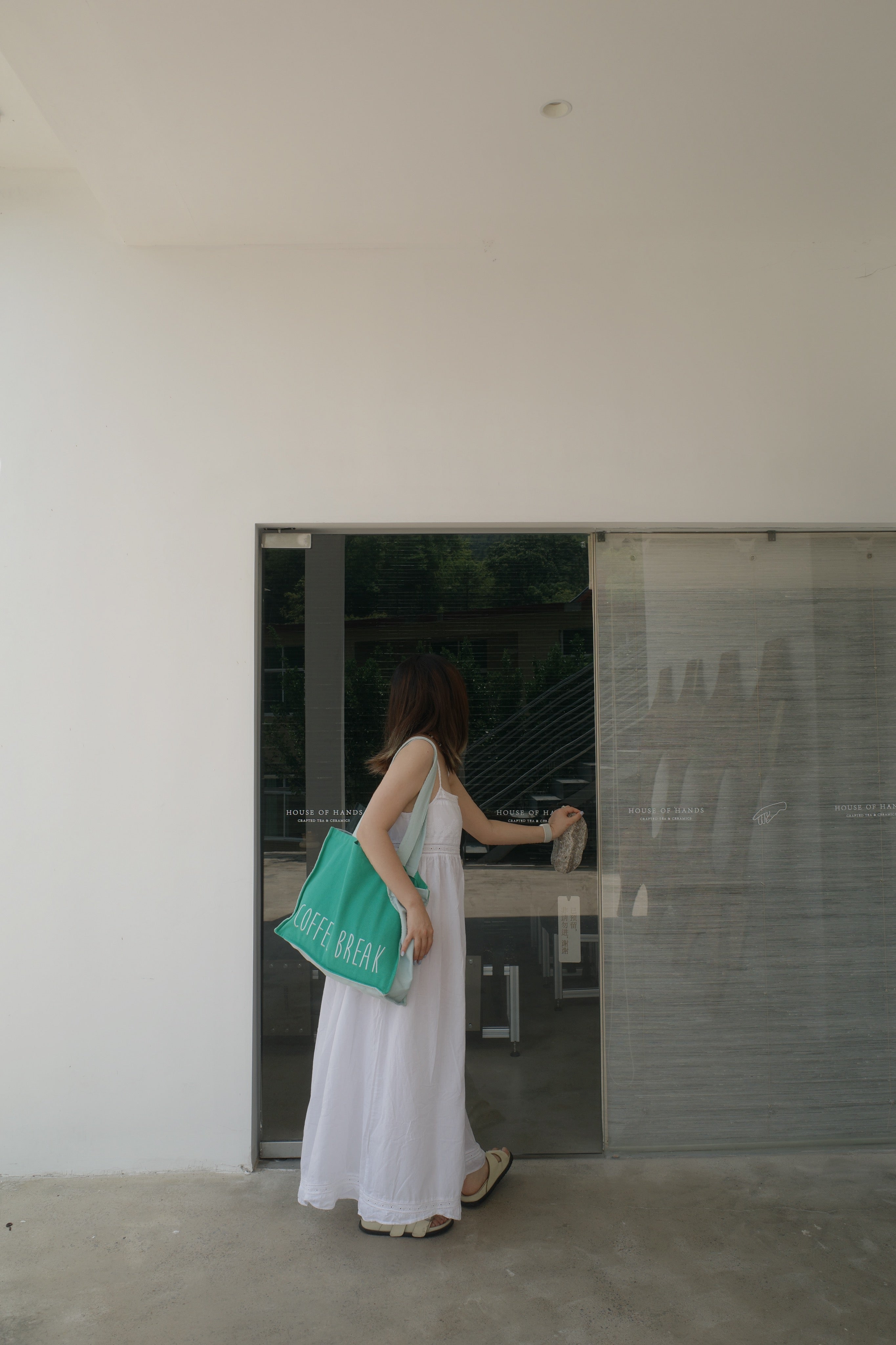 Green Embroidered Shoulder Bag
