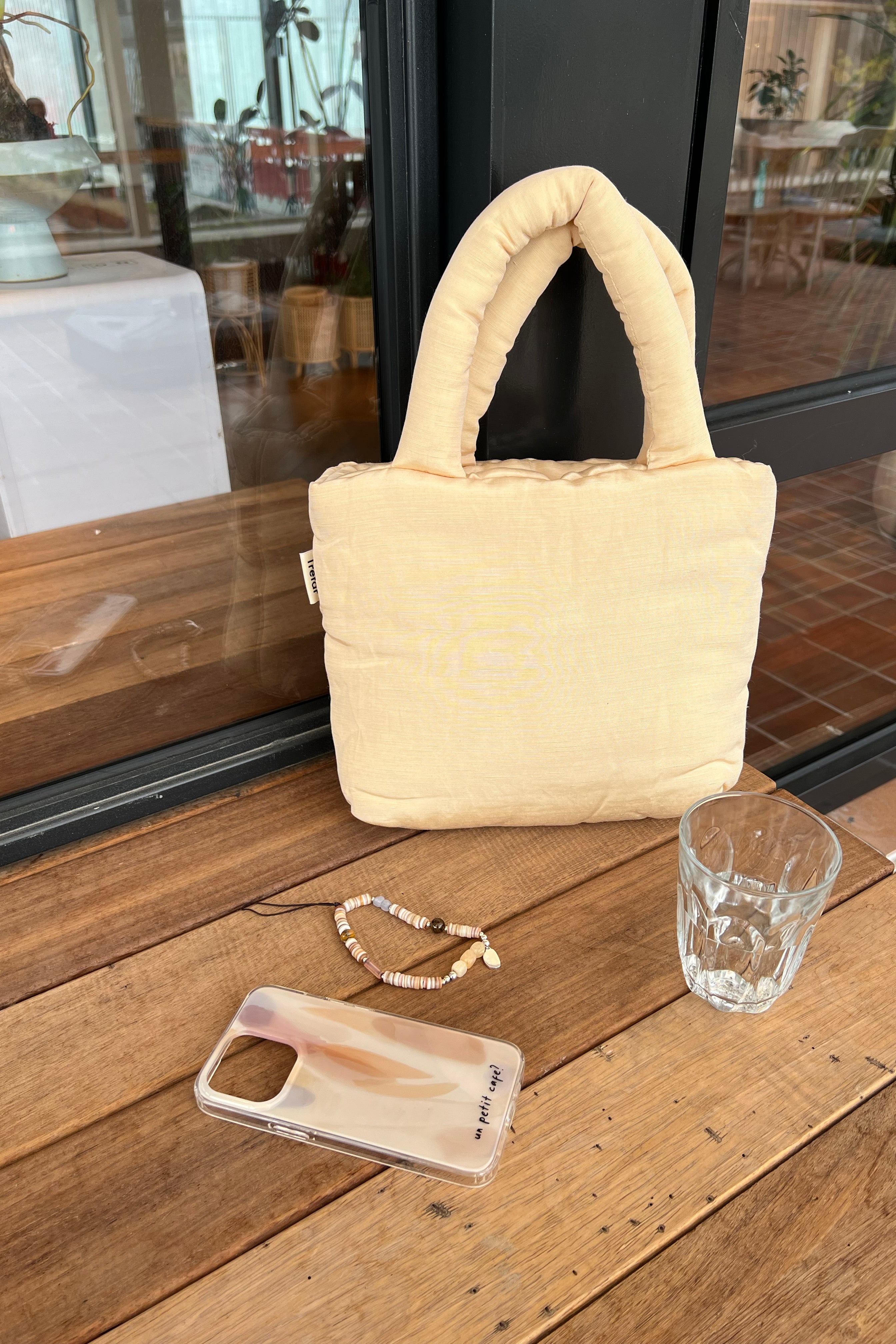 Yellow Cream Puff Bag