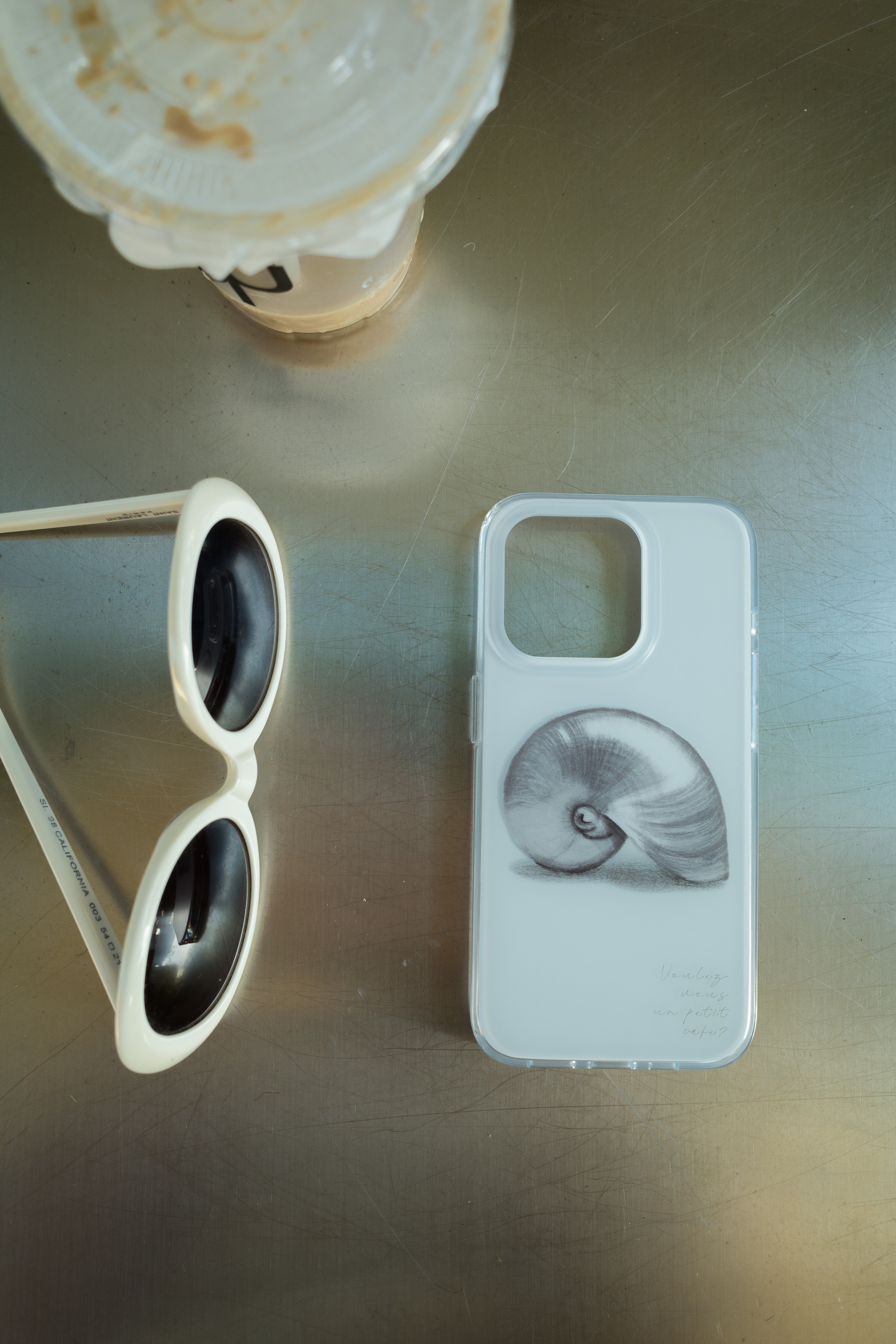 Silver Shell Phone Case