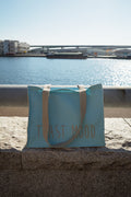 Blue Embroidered Shoulder Bag