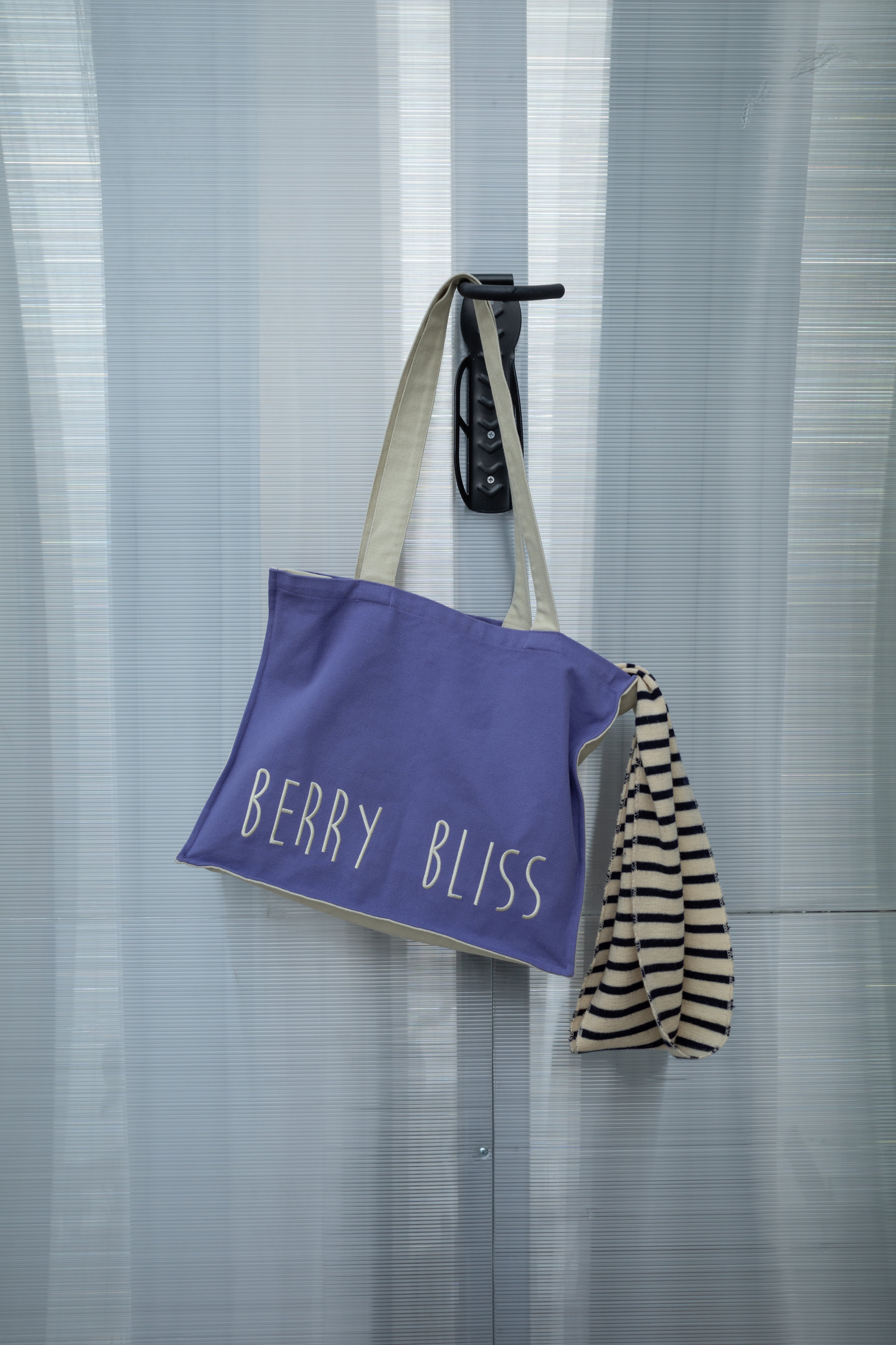 Purple Embroidered Shoulder Bag