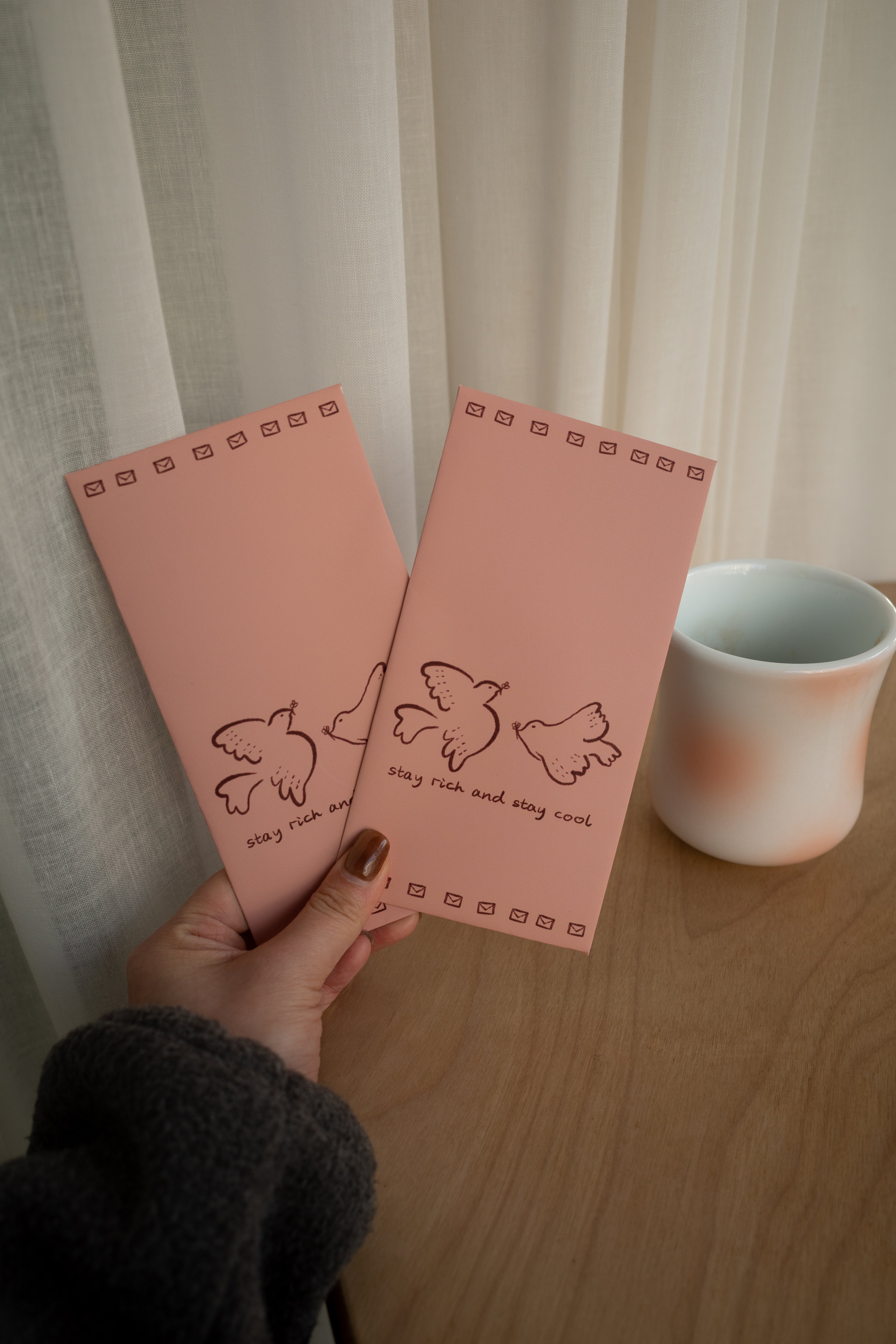 Pink Dove Envelope