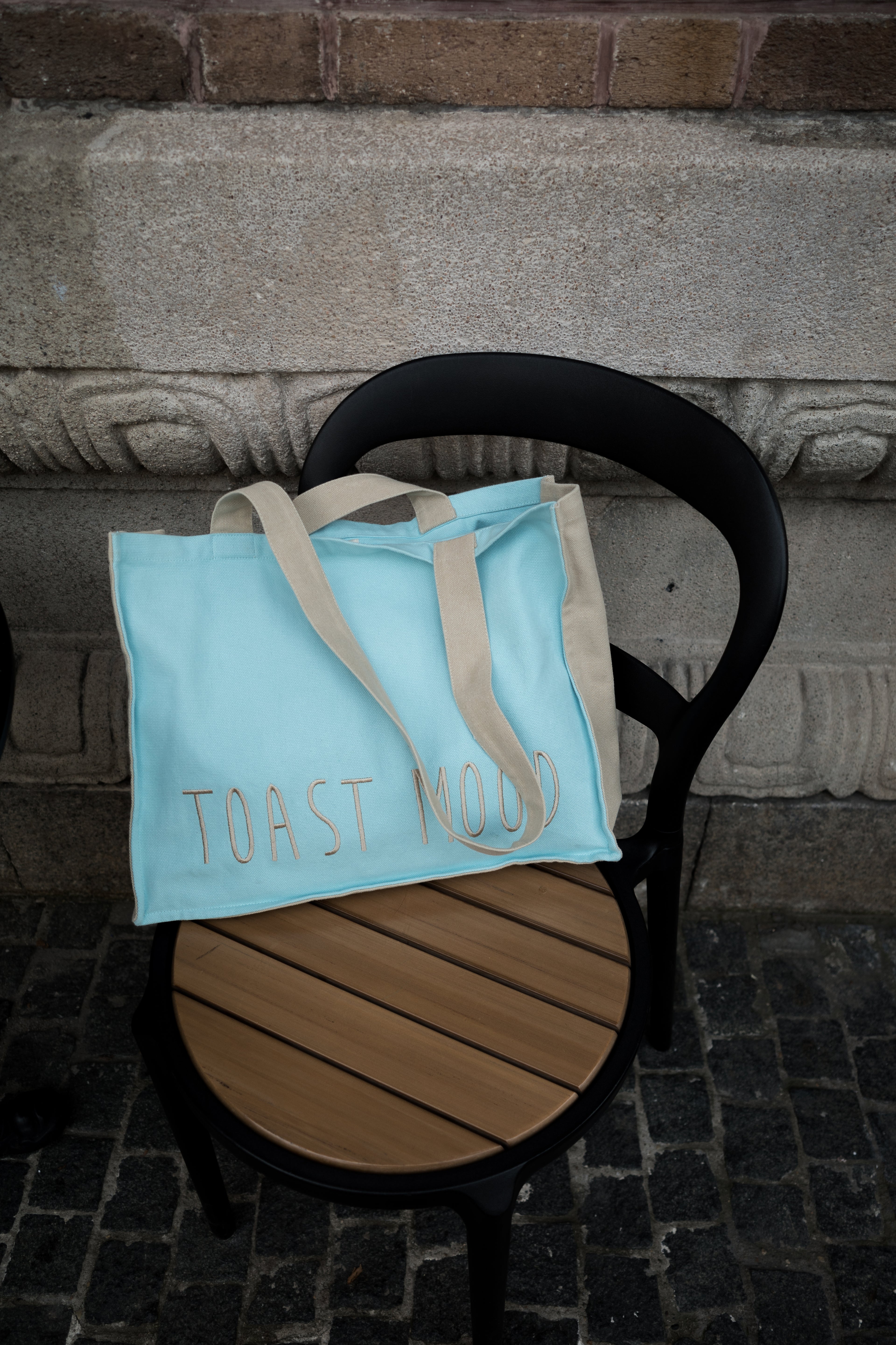 Blue Embroidered Shoulder Bag