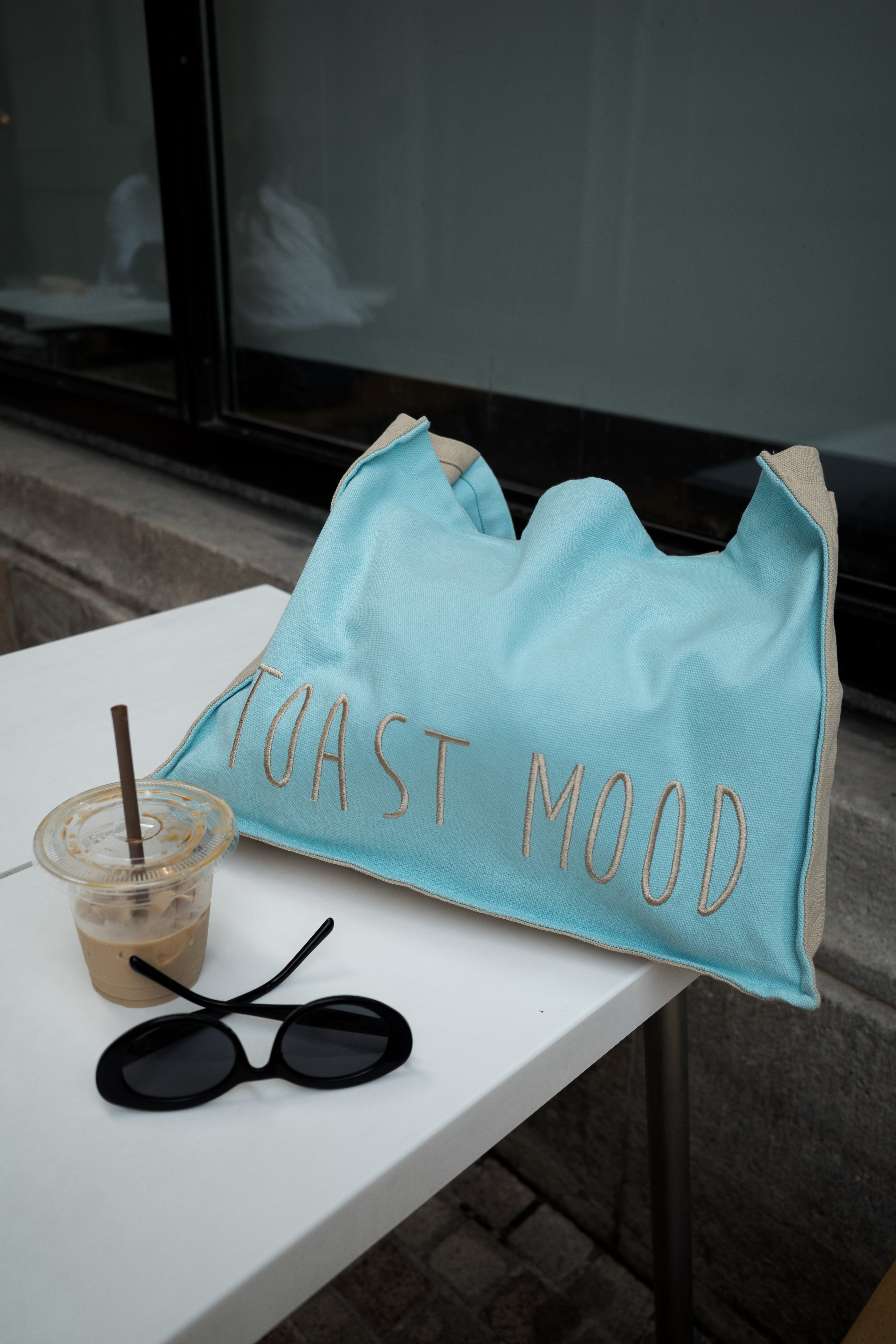Blue Embroidered Shoulder Bag