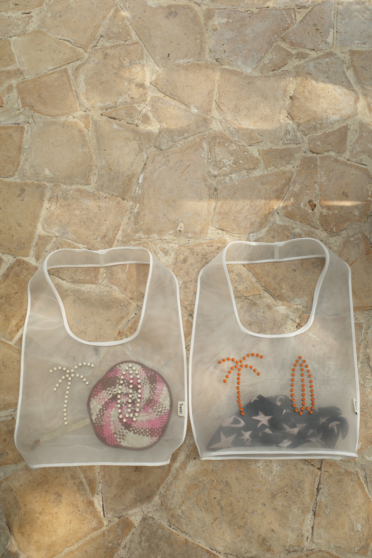 Beaded Mesh Bag