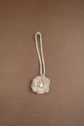 Silver Flower Bag Charm