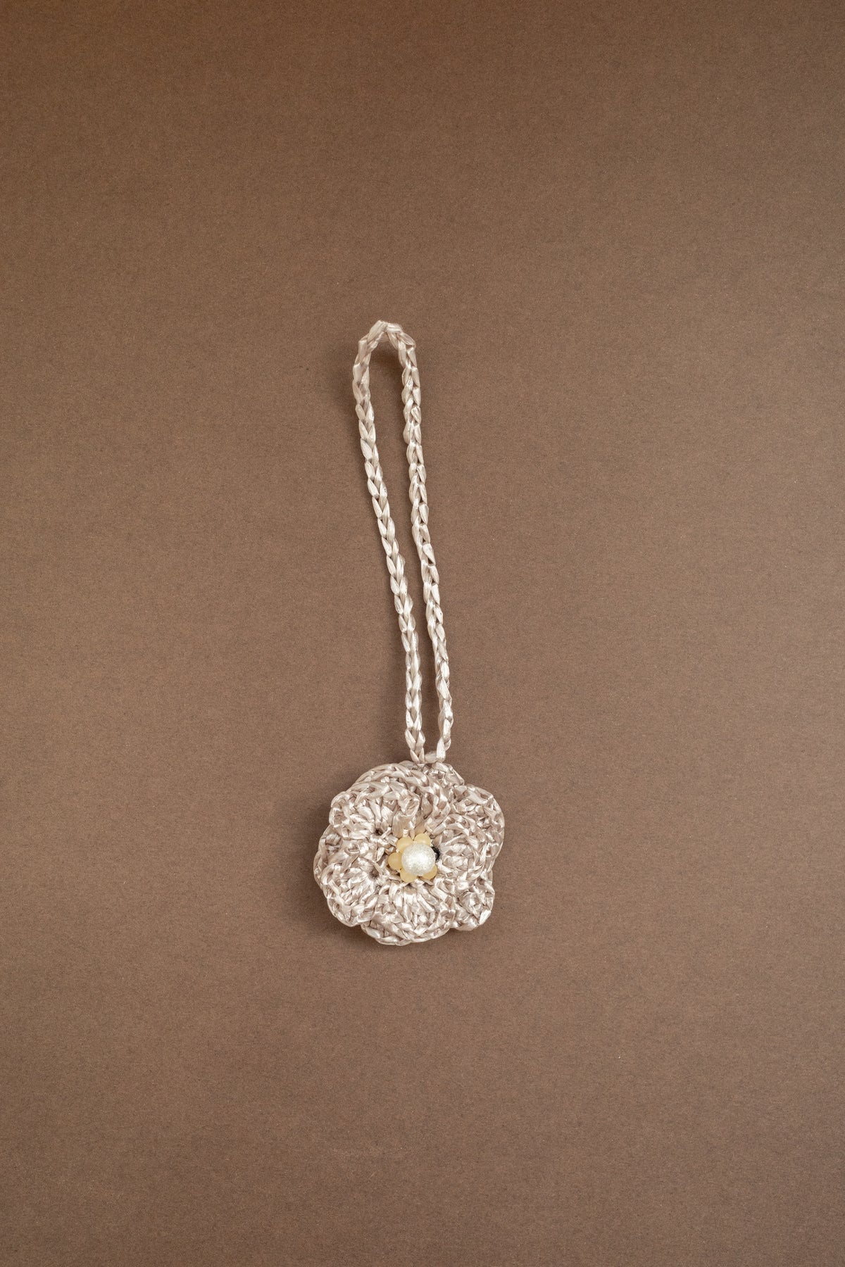 Silver Flower Bag Charm
