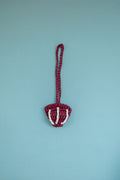 Burgundy Shell Bag Charm