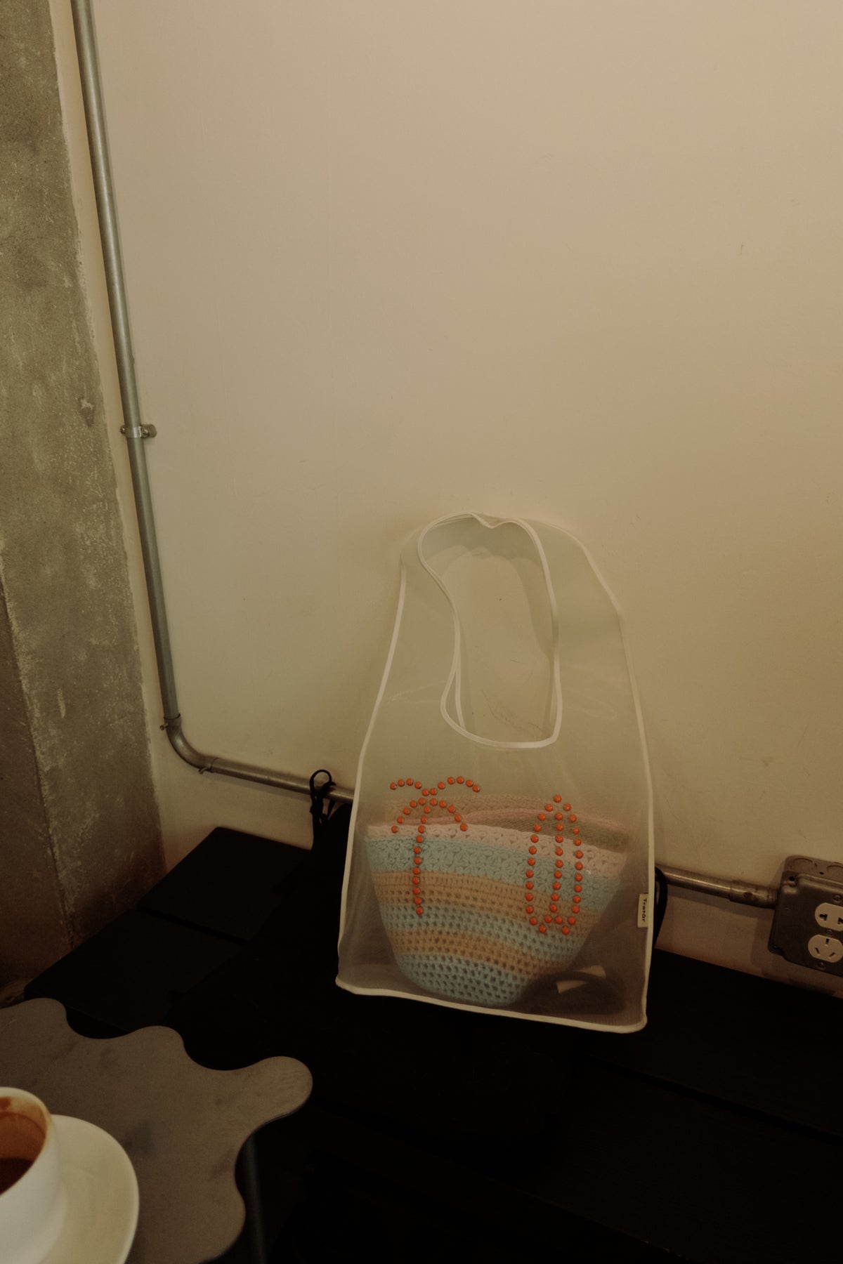 Beaded Mesh Bag