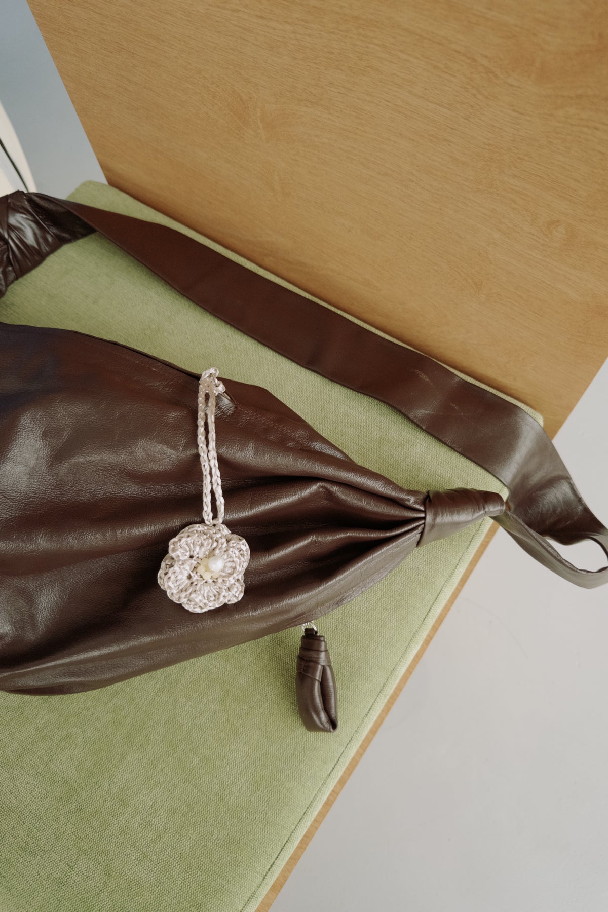 Silver Flower Bag Charm